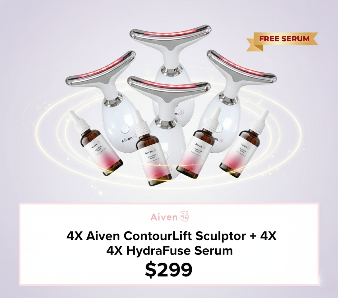 Aiven Ultimate Glow Kit – 4× ContourLift Sculptor + 4× HydraFuse Serum