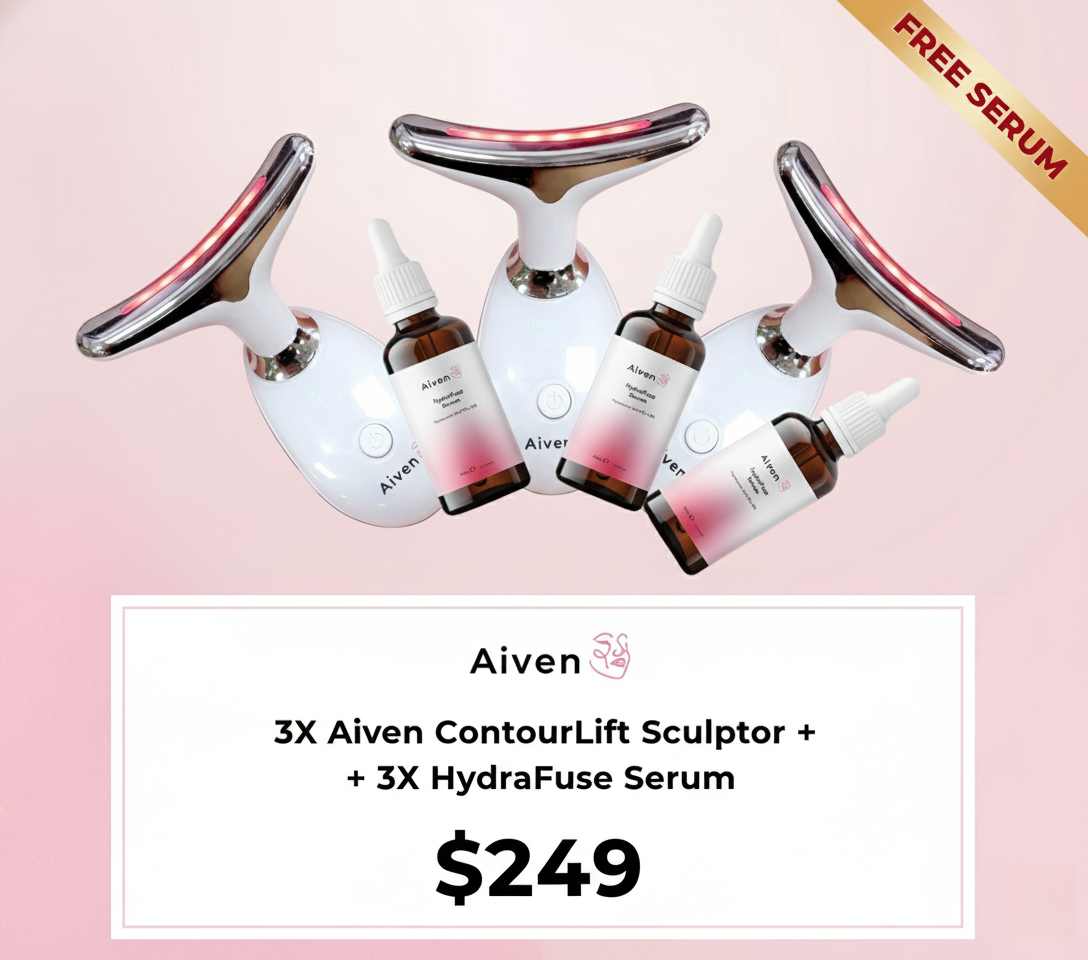 Aiven Luxury Trio – 3× ContourLift Sculptor + 3× HydraFuse Serum