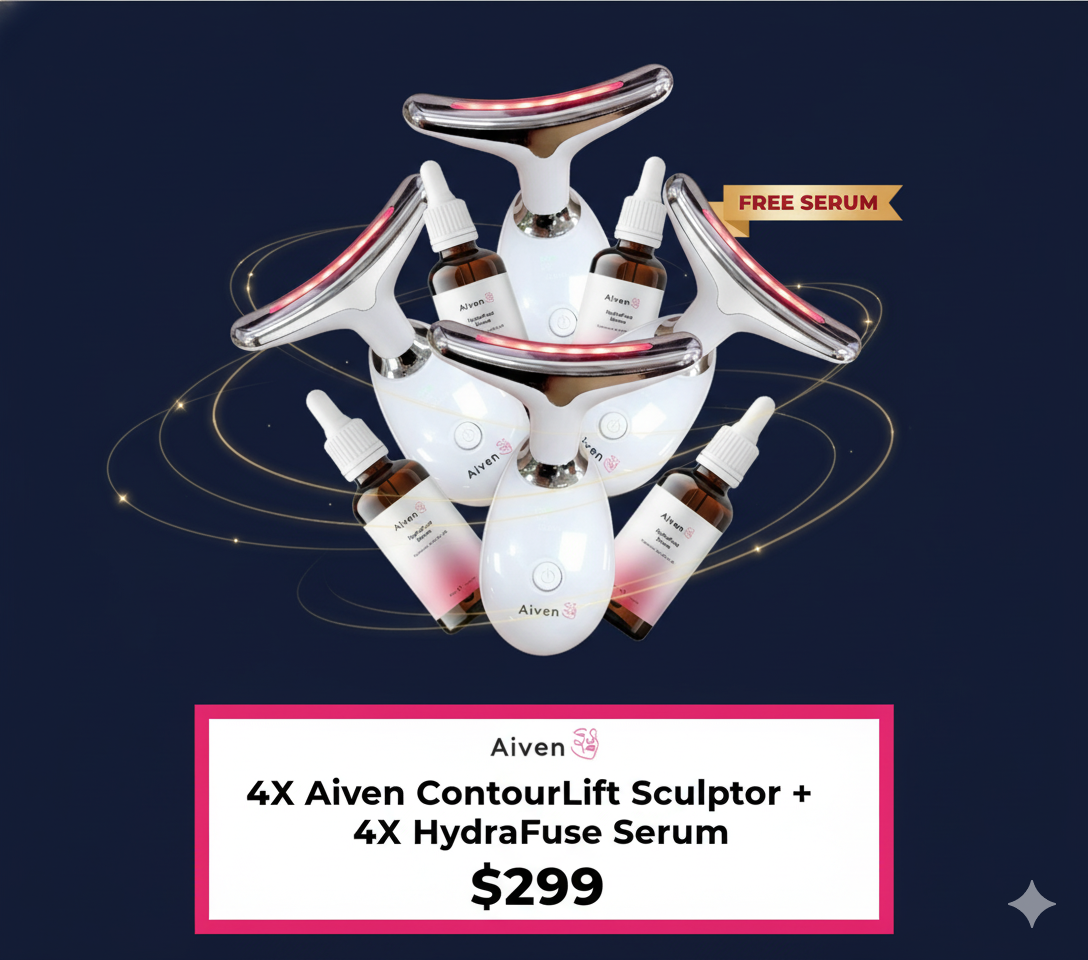 Aiven Ultimate Glow Kit – 4× ContourLift Sculptor + 4× HydraFuse Serum